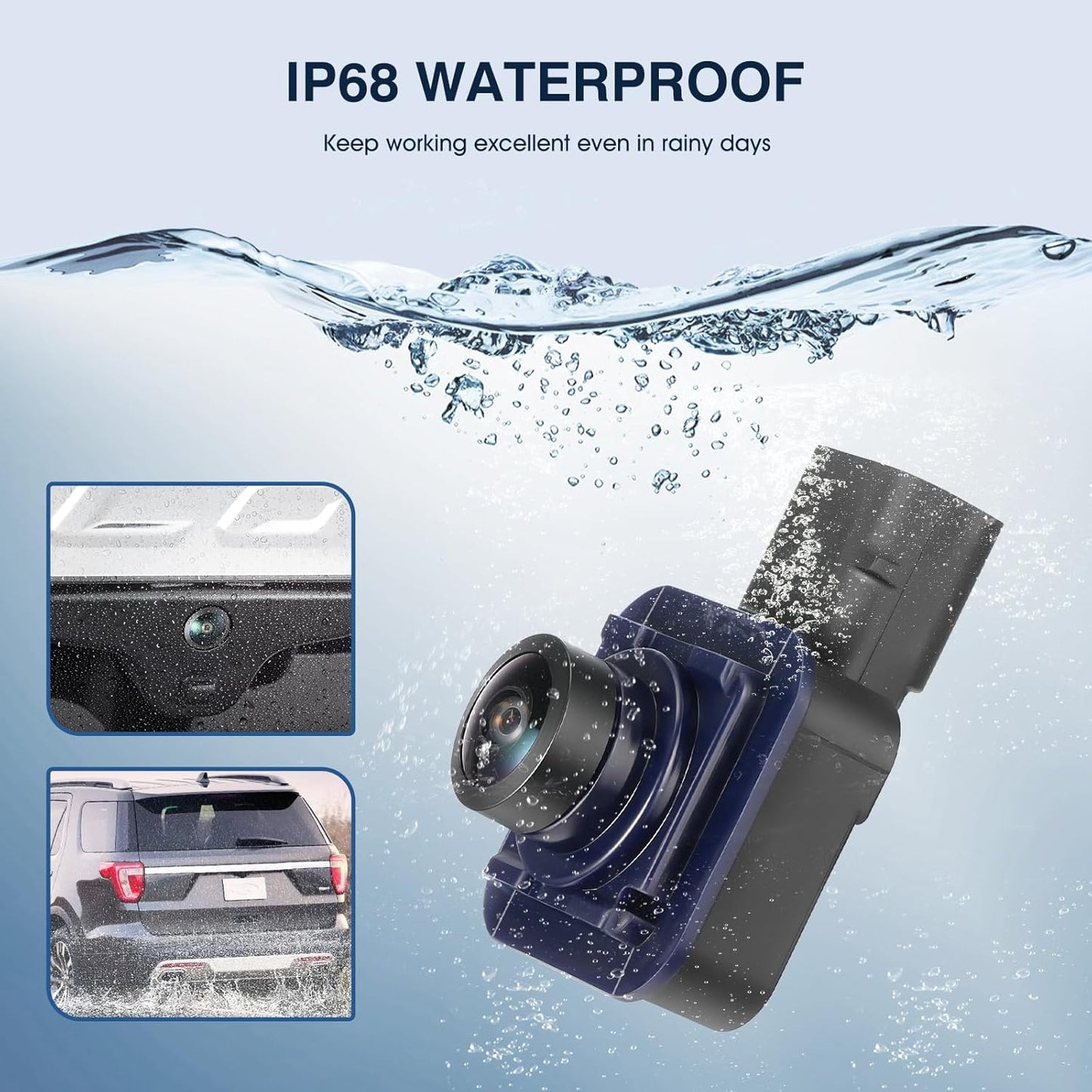 Rear View Backup Camera Fit for Ford Explorer 2016-2018, Reversing Parking Assist Camera OE Replacement GB5Z-19G490-C, GB5Z-19G490-A