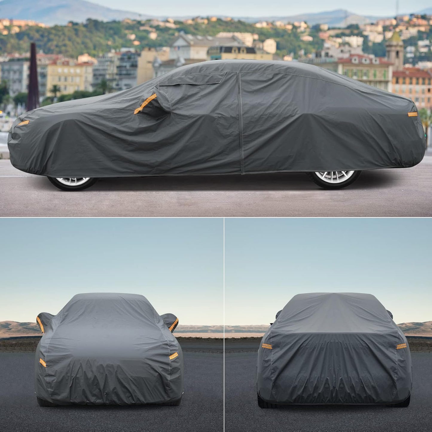 Premium Car Cover Custom Fit GMC Yukon (2006-2025), not fit Yukon XL, 16 Layers Heavy Duty Car Cover Waterproof All Weather with Zipper Door for Sun Rain Snow Dust Uv Protection