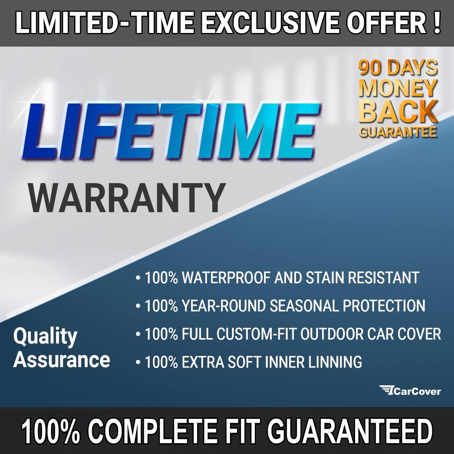 iCarCover Premium Car Cover for 1993-2002 Chevy Camaro STD, Z28, SS Heavy Duty Waterproof All Weather Automobiles Custom Fit Indoor Outdoor UV Snow Protection Covers with Straps and Bag