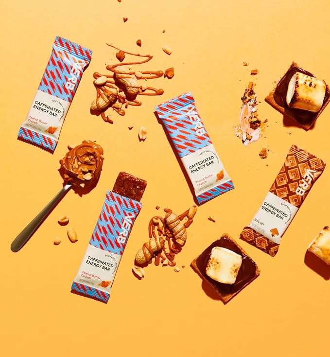 Verb Caffeinated Energy Bars Peanut Butter Cookie (26g, Pack of 16) 110-Calorie Delicious Energy Bar - Vegan Gluten Free On-the Go Snack with 80mg Green Tea Caffeine, Only Real-Food Ingredients