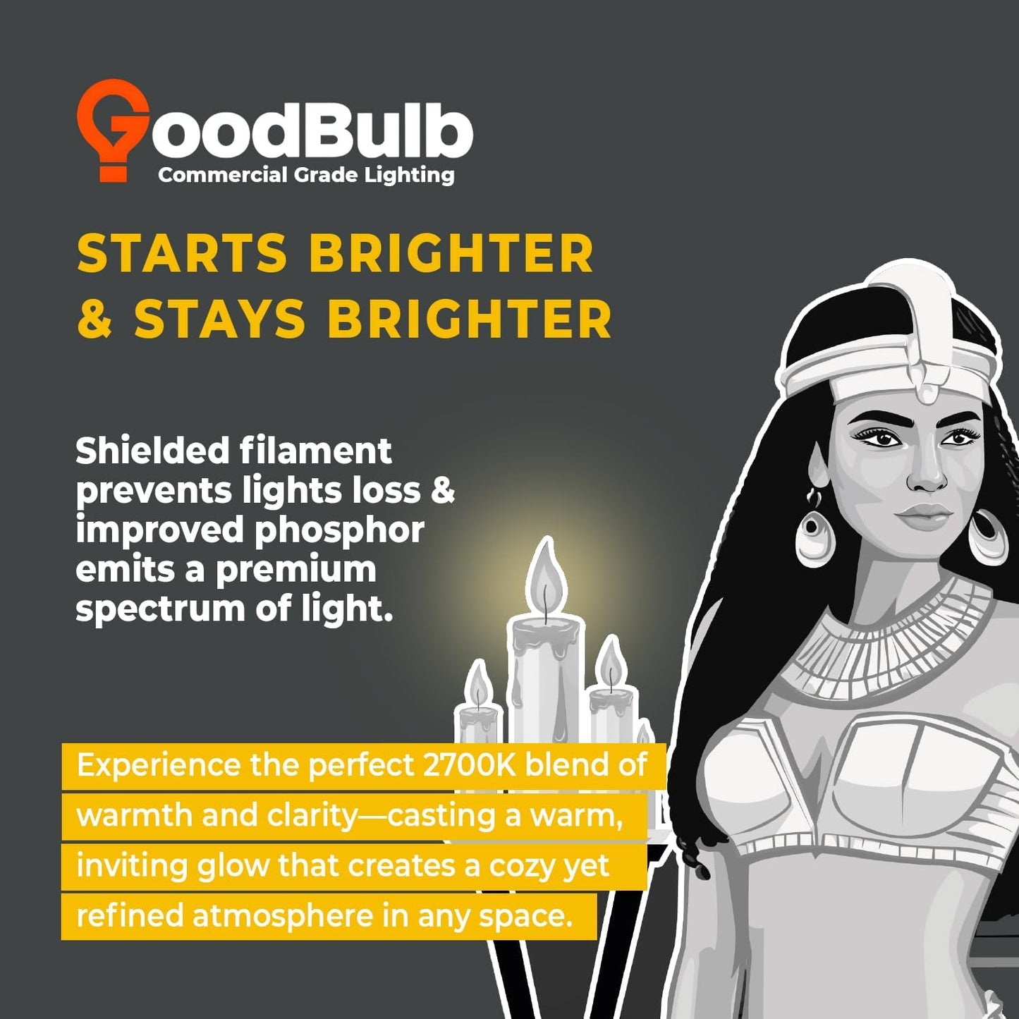 GoodBulb PLL36/827 | 36W 16.5" Twin Tube Compact Fluorescent Light Bulb | 4-pin 2G11 Base 2700K Soft White 2400 Lumen | 36000 Hour Long Life Biax | Pack of 10