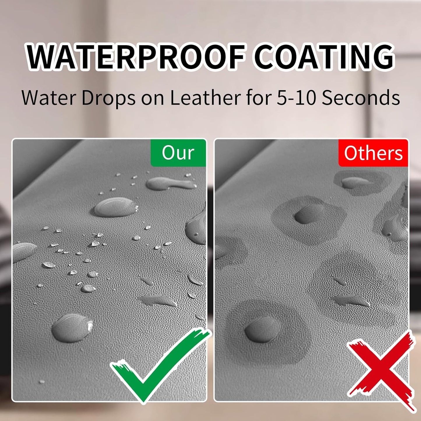 8.5oz Leather Recoloring Balm with 100ml Mink Oil,Gray Leather Repair kit for Furniture and Car Interior,Leather Couch Scratch Repair,Leather Dye Paint,Mink Oil for Leather