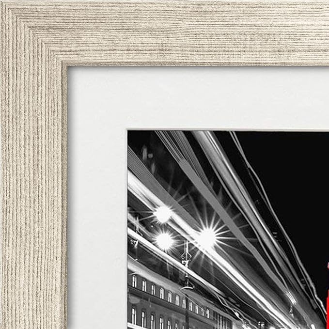 Americanflat 11x14 Picture Frame with Shatter-Resistant Glass - Set of 2 - Use as 8x10 Frame with Mat or Display 11x14 Photo Without Mat - Signature Collection - Picture Frames for Wall - Driftwood