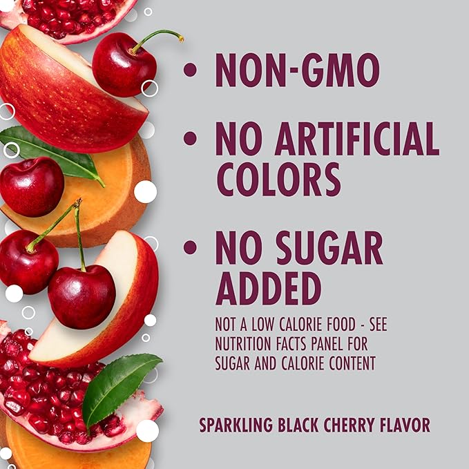 V8 SPARKLING +ENERGY Black Cherry Energy Drink, 11.5 fl oz Can (Pack of 4)