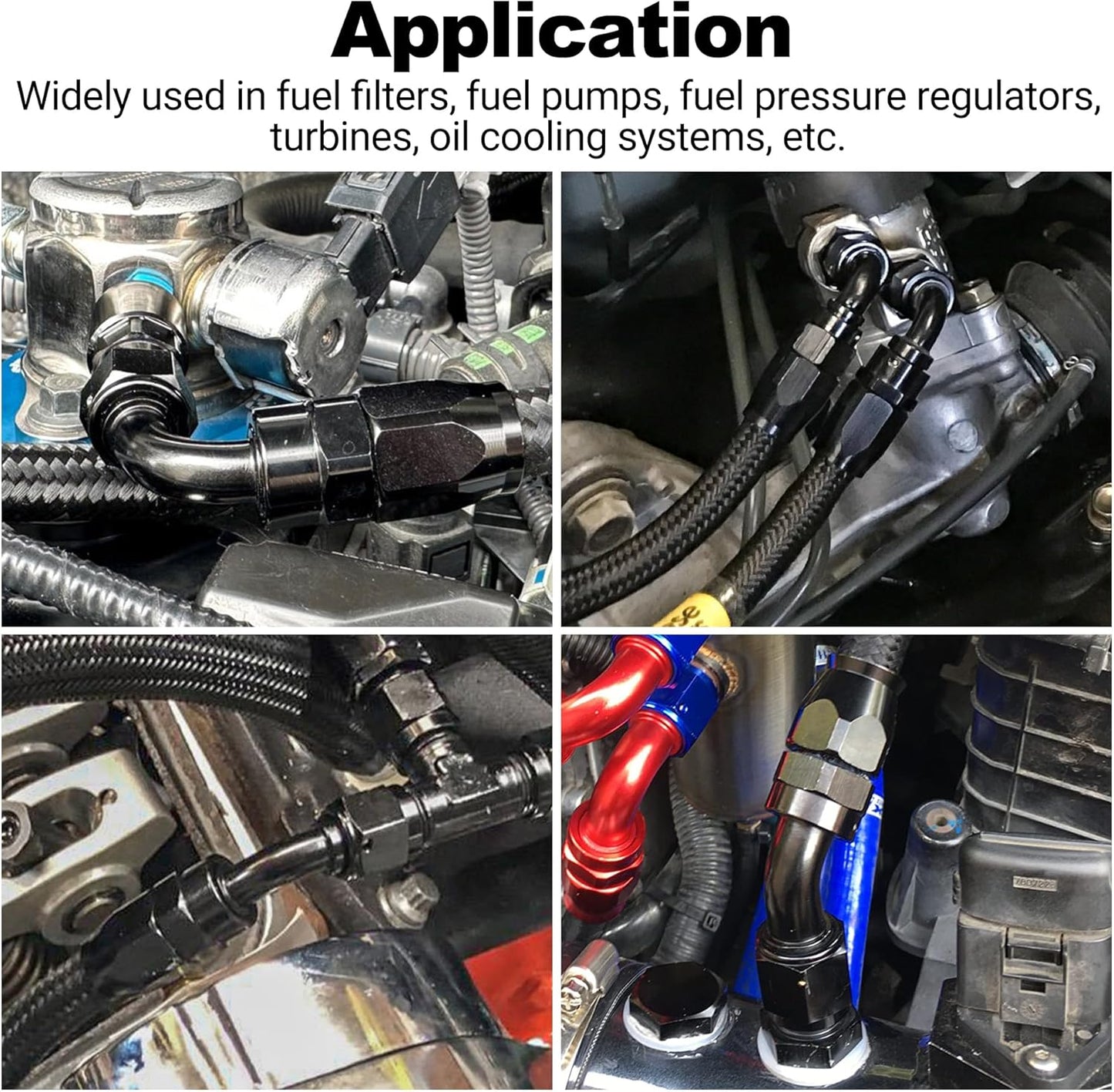 EVIL ENERGY 8AN 180 Degree One Piece Full Flow Hose End Fitting Swivel For CPE Braided Hose