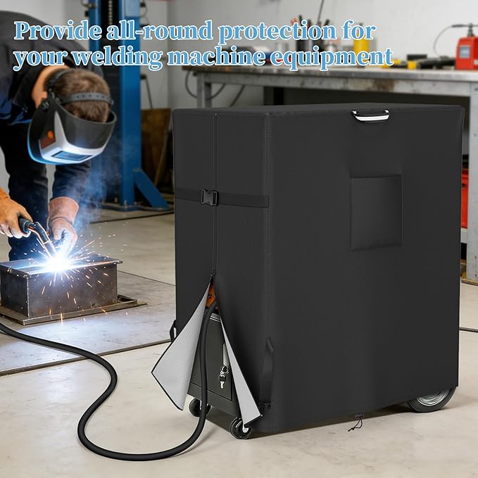 COSHNIBI Welding Cart Cover,Heavy Duty 3 Layers Welder Cart Covers,Suitable for Tig Mig Welder Carts & Plasma Cutter Rolling Welding Carts,37" L x 18" W x 47" H(Cover Only)