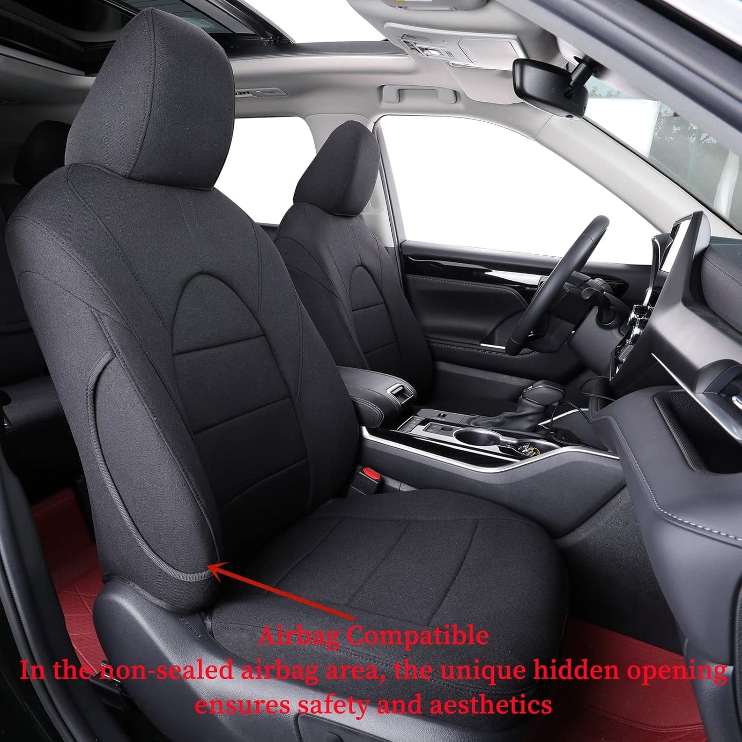 coverdream Custom Seat Covers Compatible with Select Toyota Camry Hybrid LE,Hybrid SE 2018 2019 2020 2021 2022 2023 Models (Black,Full Set)