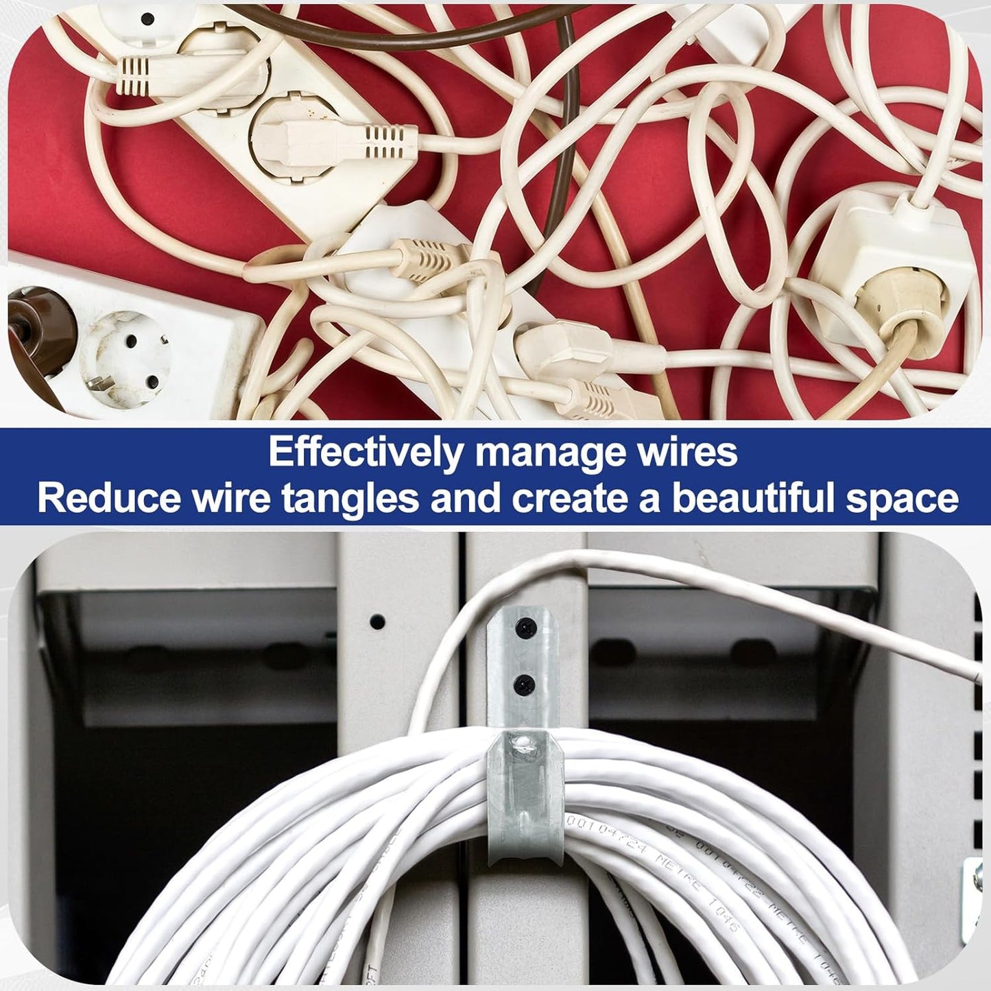 Gisafai 200 Cable Support J Hook, Cable Hooks for Hanging, Heavy Duty Metal Hooks for Wire Management, G60 Galvanized Steel (1/5-16 Inch)