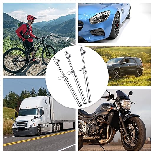 Tallew 3 Pack Dual Head Tire Pressure Gauge Heavy Duty Air Pressure Tire Gauge for Auto Truck Car RV Van Gage Range 10-150PSI, 1-10Bar (Silver)