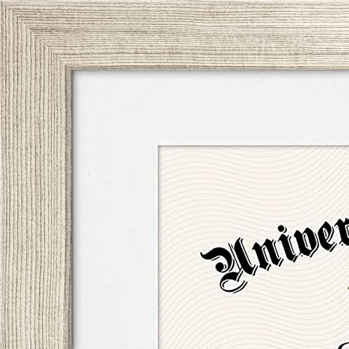 Americanflat 11x14 Diploma Frame with Shatter-Resistant Glass - Set of 2 - Use as 8.5x11 Frame with Mat or Display 11x14 Documents Without Mat - Legacy Collection - Certificate Frames - Driftwood