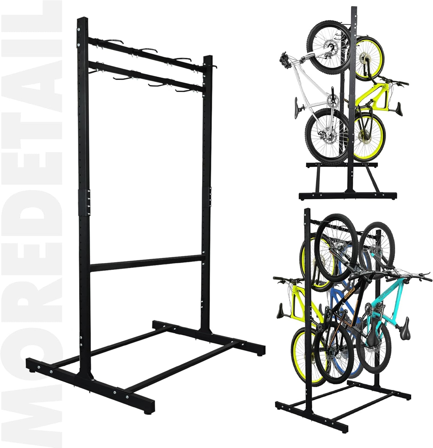 Freestanding 8 Bike Storage Rack for Garage, 2-Sided Bicycle Organizer, Hold Multiple Bicycles, Mountain Bikes, Road Bikes, Kids’ Bicycles and E-Bikes