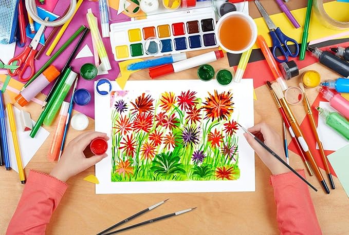 Miniature Detail Paint Brushes, Anezus 30 Pcs Paintbrushes Small Watercolor Artists Paint Brushes for Acrylics Oil Model Craft Nail Detail Painting, Size 00