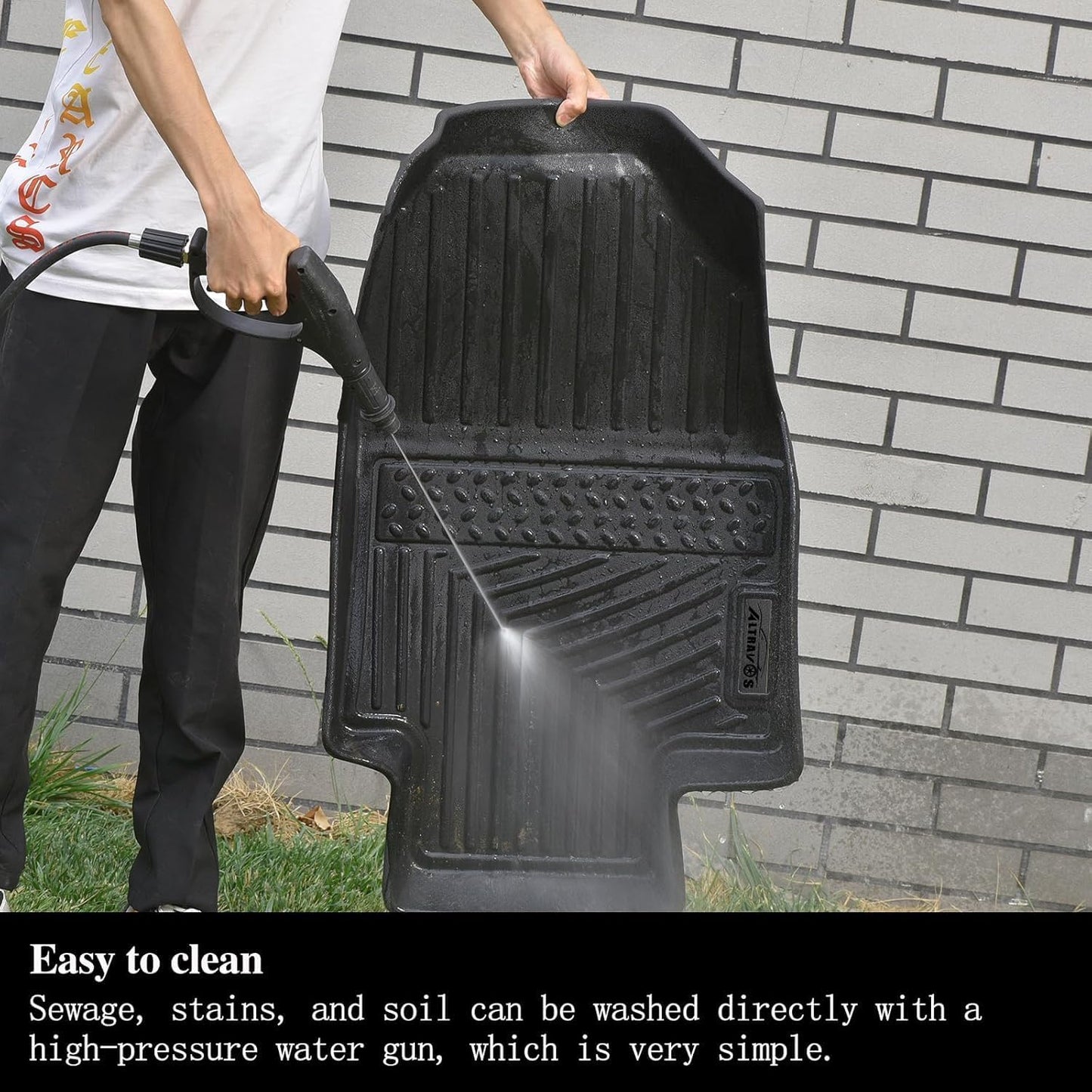 Floor Mat for 2025 Nissan Armada Only Suit for 7 Seats, TPE All Weather Protection Floor Liners & Cargo Liners Velcro Covering The Backrest (for 2025 Nissan Armada-7)