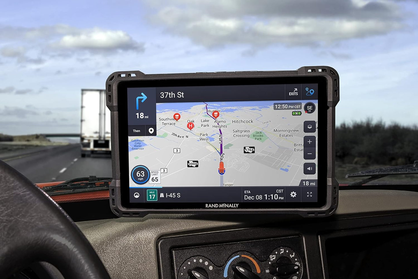 Rand McNally TND 1050 10-inch GPS Truck Navigator with Industry's Best Custom Trucking Routes, Rand Navigation 2.0, Download 2025 Maps + Built-in Camera