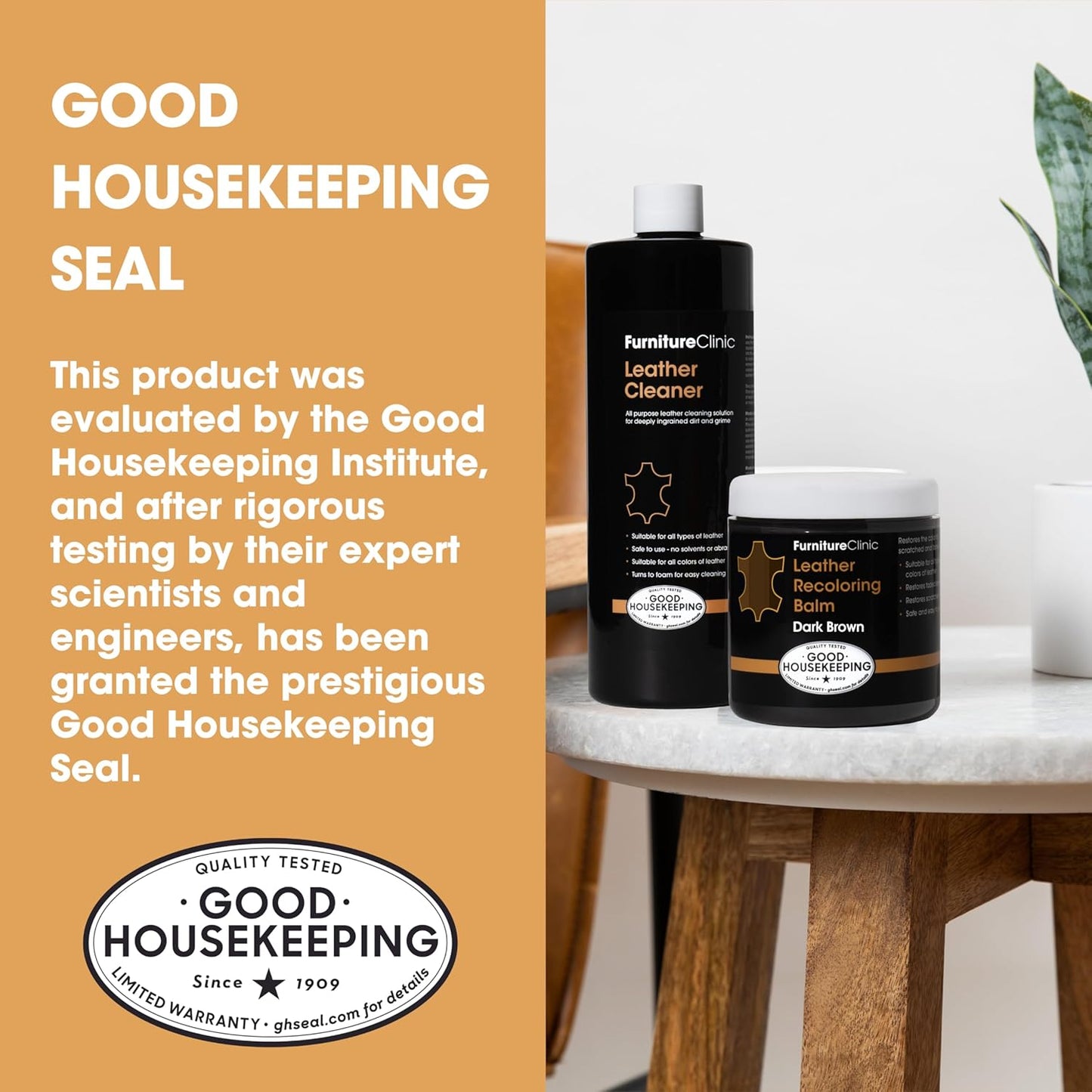 Furniture Clinic Leather Easy Restoration Kit | with Leather Recoloring Balm, Cleaner, Sponge, and Cloth | Leather Repair Kit for Scratched and Faded Furniture (Bordeaux)