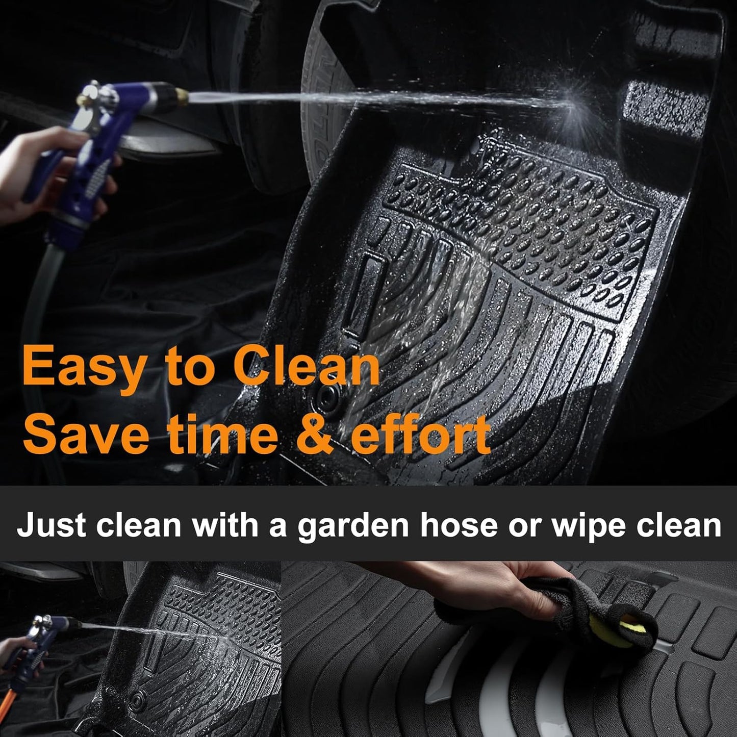 Binmotor-Floor Mats & Cargo Liner for Honda Passport 2019-2024 2025, All Weather Car Mat Rubber Mats Cargo Trunk Mat for Honda Passport Accessories-Black