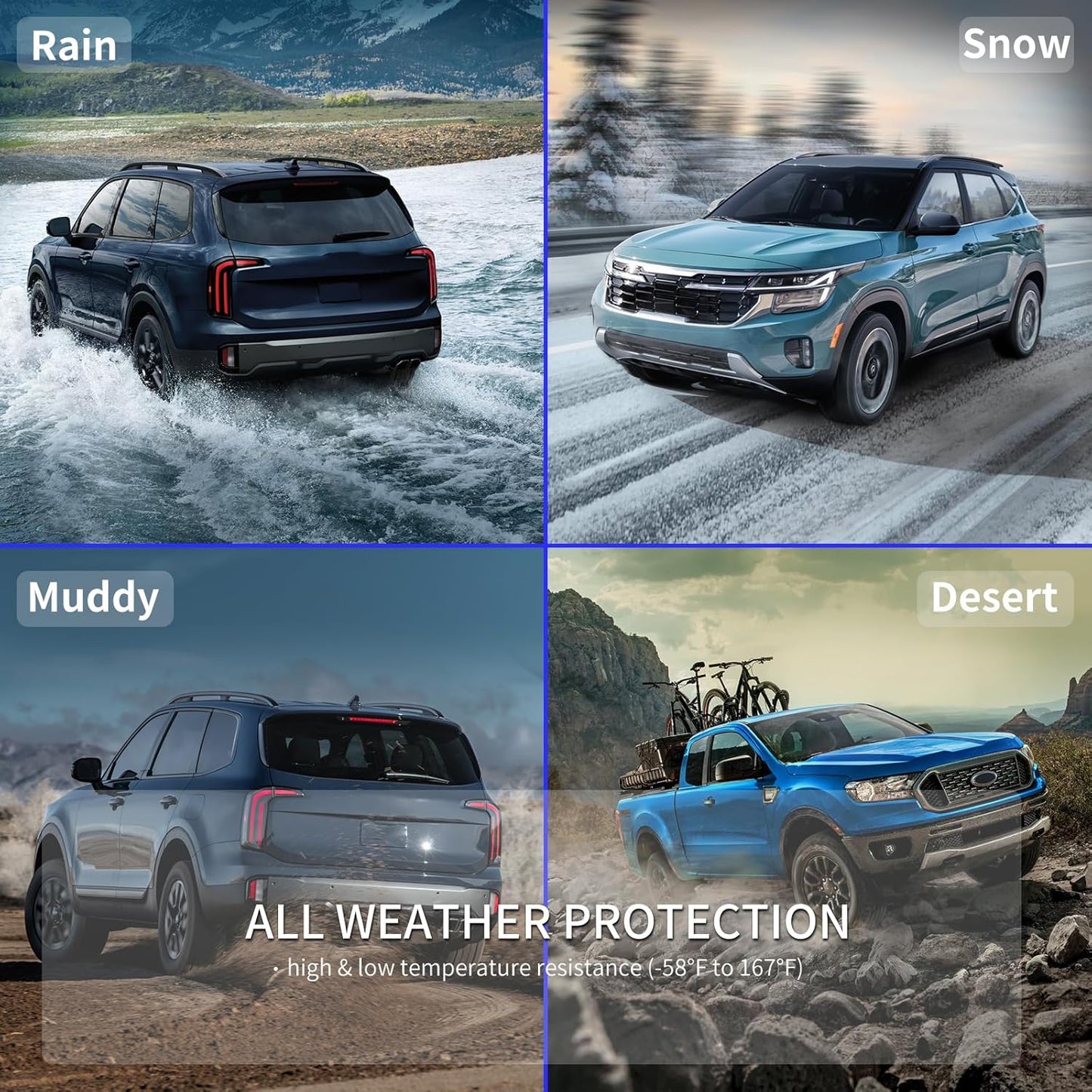 KELCSEECS® Floor Mats & Cargo Liner Custom for Lincoln Corsair 2020-2025,All Weather Protection TPE Floor Liners Front& Rear Row Full Set Lincoln Corsair Accessories Black