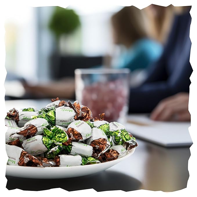 Arcor Chocolate Filled Mints Candy | 2 Pound Bag | Individually Wrapped Chocolate Mint Hard Candy | Old Fashioned Refreshing Treat with Creamy Filling | About 165 Pieces