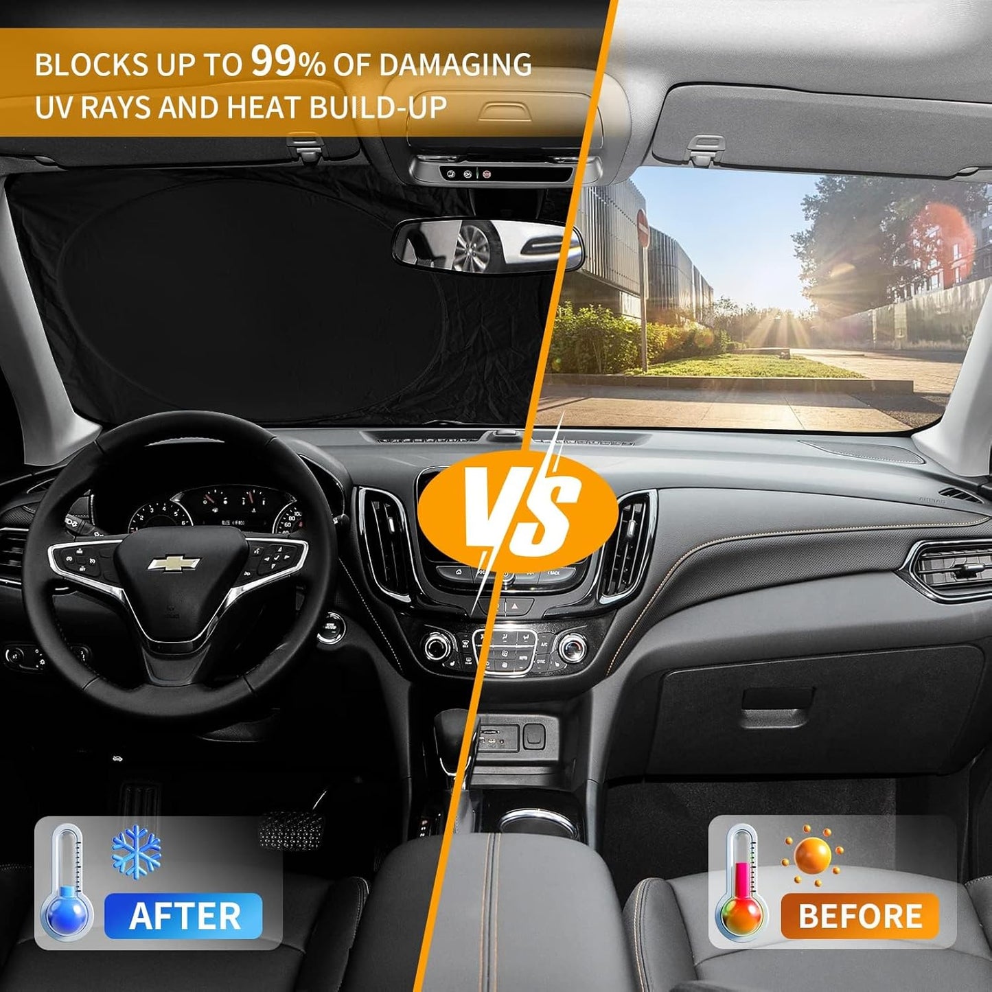 Sunshade Sun Shield for Mercedes-Benz C-Class W205 C250 C300 C400 SLK SLS CLA CLS CL-Class 2008-2023 2024 Window Shade Windshield Cover Sun Visor Protector Car Accessories Block UV Rays Heat