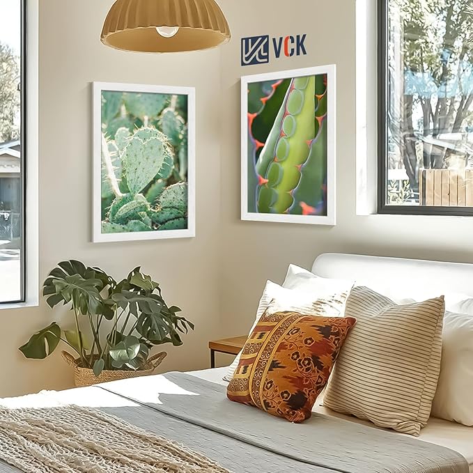 VCK 16x24 Poster Frames white Set of 6, Wide Border Wood Picture Frame, Multi-Directional Display Family Photos, Office Prints, Studio/Gallery Artwork, Woodgrain Series, Wall Hanging