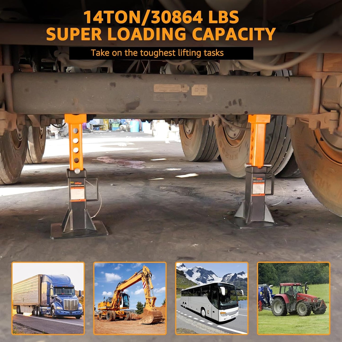 BESTOOL Heavy Duty Jack Stand,Car Jack Stand with Security Locking Pins-14 ton(28000Ibs) Capacity, 2 Pack