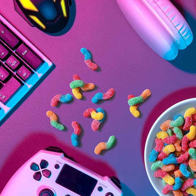 Trolli Sour Brite Crawlers Minis, Sour Gummy Worms, 3.5 Ounce Theater Candy Boxes (Pack of 12)