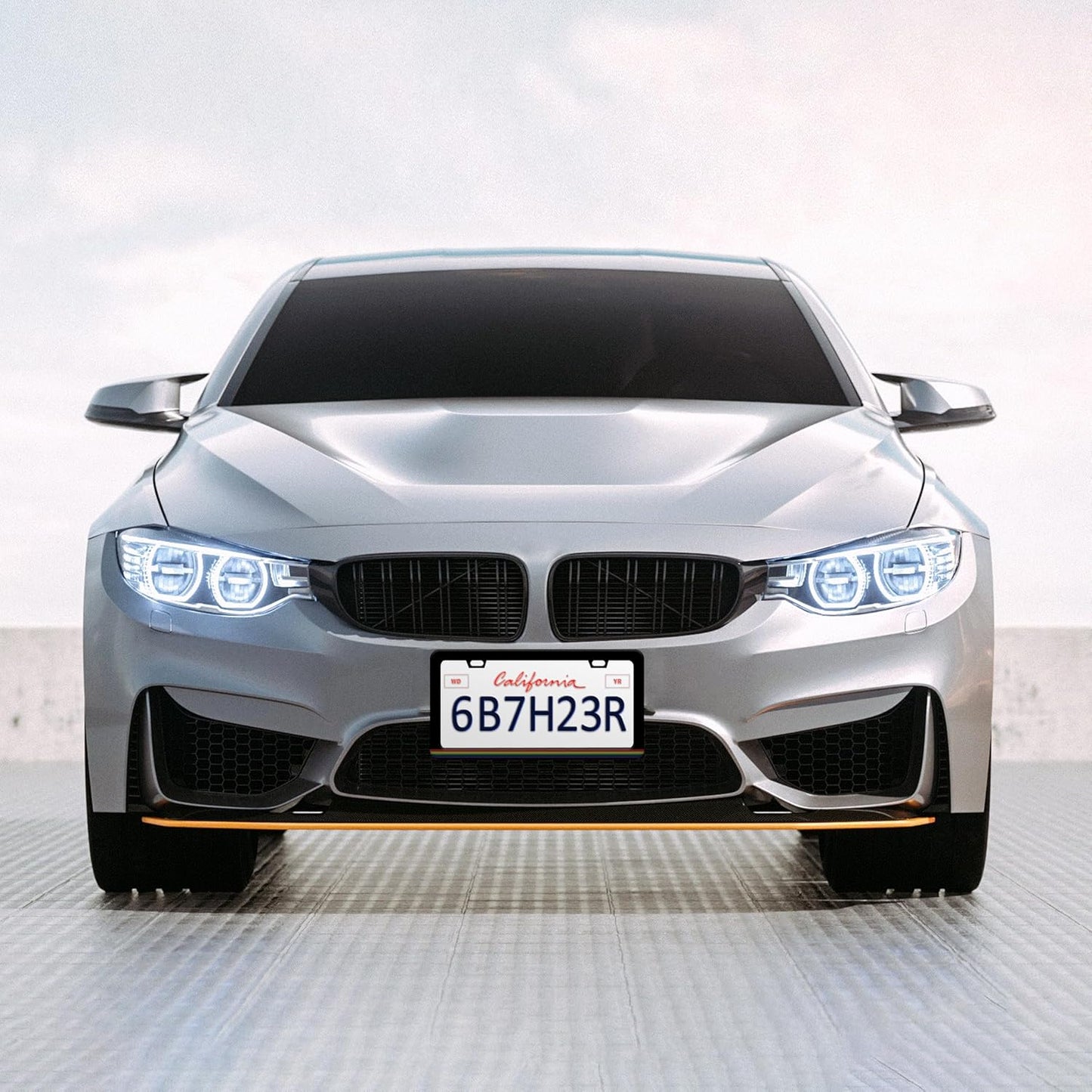 Gay Pride License Plate Frame LGBTQ License Plate Frames Personalise Stainless Steel Funny Design Compatible with Standard License Plate Holder for USA and Canada 6 X 12 Inch 2 Holes with Screws