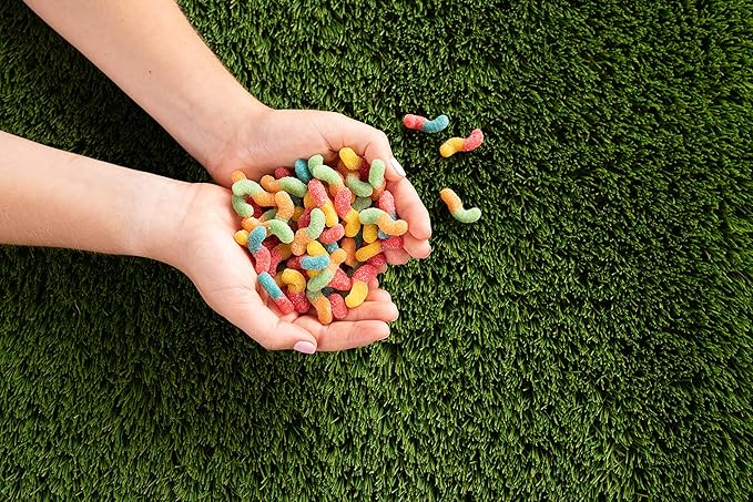 Trolli Sour Brite Crawlers Minis Candy, Sour Gummy Worms, 2 Ounce Treat-Size Pouches (Pack Of 36)