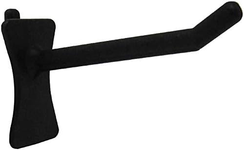 PegPro® 2" Hooks Kit for Standard “Wood Fiber” pegboard – Durable Plastic Pegboard Hooks - for Garage, Kitchen, Craft Room, and More (2" Hook - 24 Pack, Black)