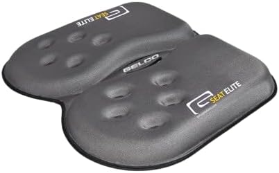 GSeat Elite Orthopedic Gel and Foam Seat Cushion for Coccyx, Back, Tailbone, Prostate, Postnatal, and Sciatica - Gray