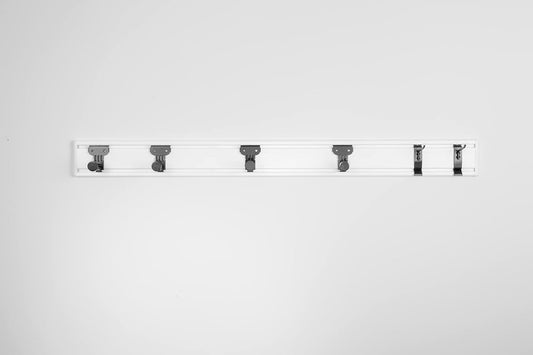 Handi Tool Rail with Garment Hook Kit - 50" Slatwall Strip with HandiWall Hooks