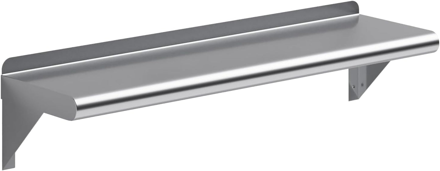 AmGood 30" Long X 8" Deep Stainless Steel Wall Shelf | NSF Certified | Appliance & Equipment Metal Shelving | Kitchen, Restaurant, Garage, Laundry, Utility Room