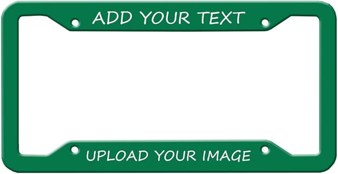Custom License Plate Frame, Personalized Your Own Text Customize Funny Metal Car Accessories License Plate Holder 4 Holes