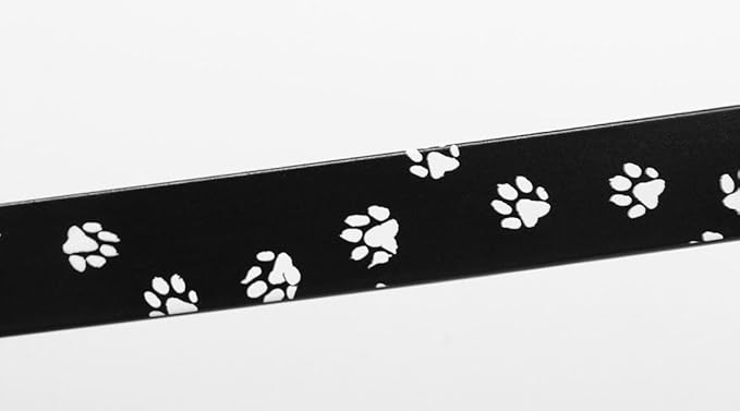2pcs Black White Dog Paw Print License Plate Frame for Women, Pet Foot Print Car Tag Frames Girly for Vehicle with Non Adhesive Electrostatic Sticker