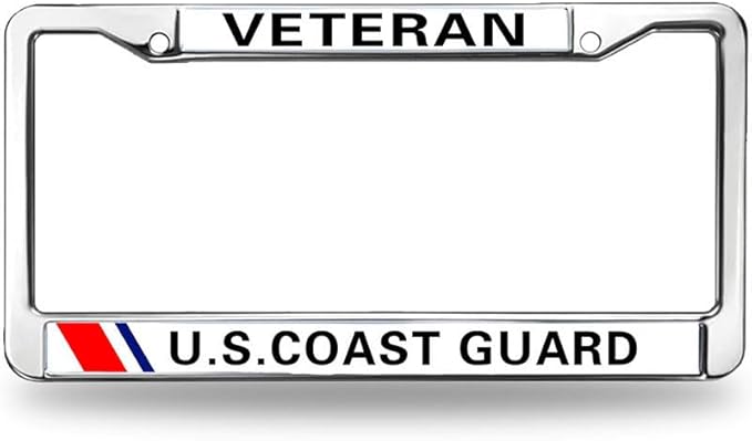 American Flag Pride License Plate Frame Metal US Veteran Support Slim Design License Plate Frame US Army Veteran License Plate Frame for Patriotic People