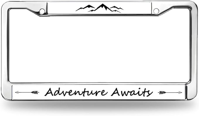 Mount Adventure Spirit License Plate Frame for Veterans Adventure Awaits License Plate Frame Slim Christian