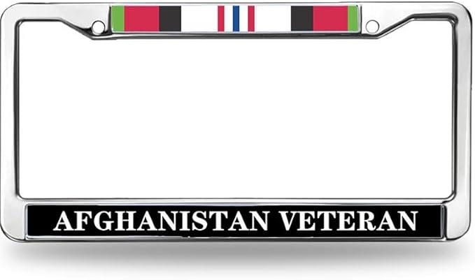 Afghanistan Veteran License Plate Frame US Army Veteran Easy Installation License Plate Frame US Veteran Heroism