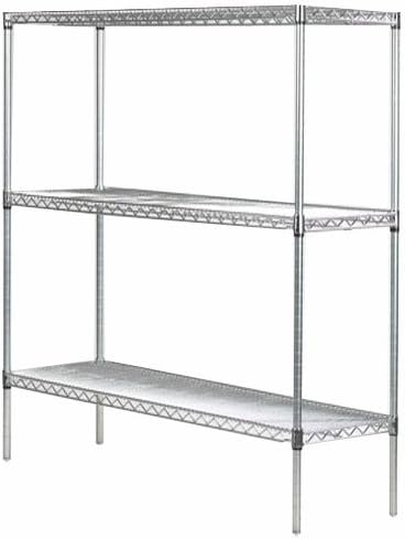 Omega 18" Deep x 24" Wide x 96" High 3 Tier Gray Starter Shelving Unit