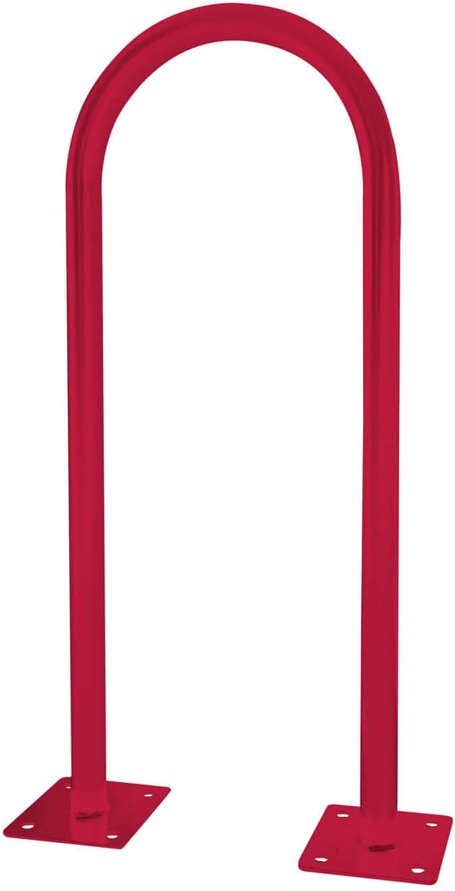 Sandbaggy U Shaped Bike Rack - Outdoor, Commercial - Galvanized Steel - Surface/Ground Mounted (1, Red)