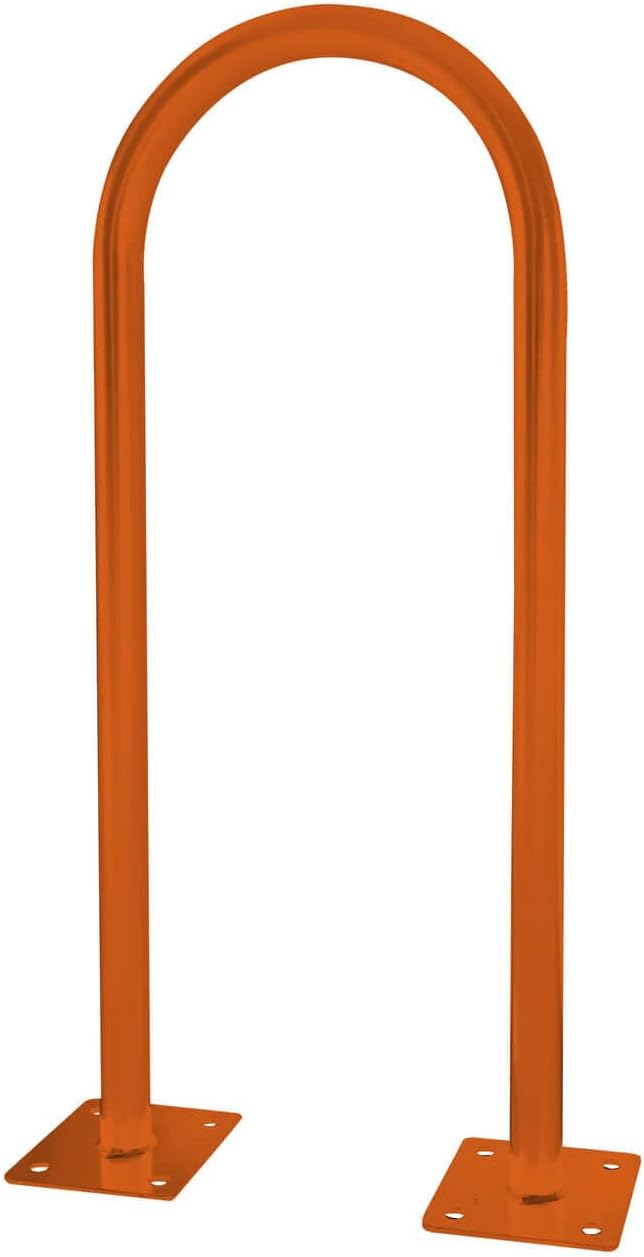 Sandbaggy U Shaped Bike Rack - Outdoor, Commercial - Galvanized Steel - Surface/Ground Mounted (1, Orange)