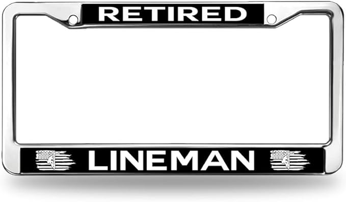 Retired Lineman Pride License Plate Frame for Thanksgiving US Lineman Spirit License Plate Frame Inspirational US Army