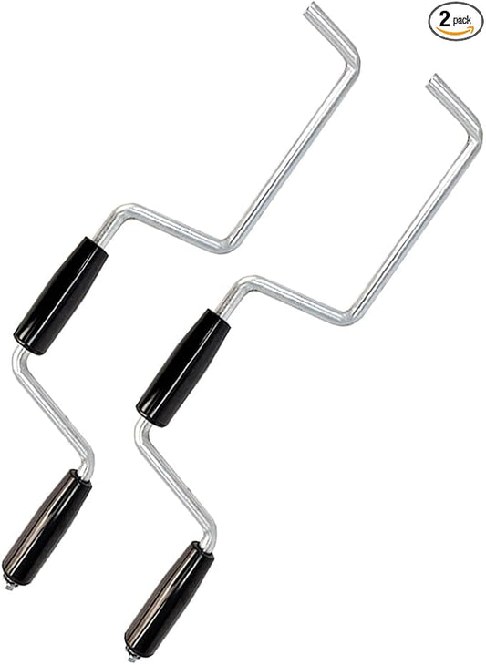 Heavy Duty Winch Strap Winder for Flatbed Trailer, Solid Steel Winding Straps Roll-up Hand Roller, Tie-Downs Winch Straps for Truck Trailer -2pcs