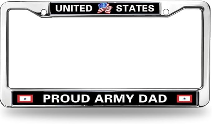 Proud Army Dad License Plate Frame Military US Army Pride Easy Installation License Plate Frame US Army