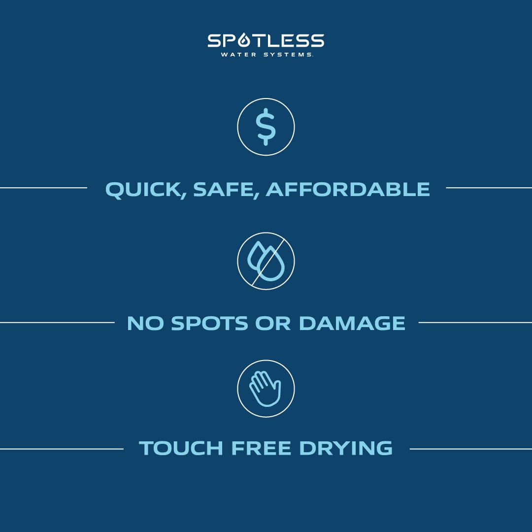 Spotless Water Systems - DI-120, Simple Window, Solar Panel, RV & Car Wash System, Works for All Vehicles, Motorcycles, Bikes, Boats, Planes, Yachts, Towel Drying Eliminated