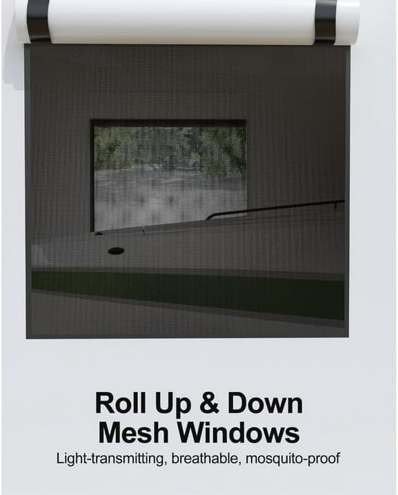 13x20 Ft. Metal Carport Garage with PE Fabric and Galvanized Steel Frame Outdoor Shelter for Cars, Trucks and Boats with 4 Doors and Mesh Windows for Ventilation - White