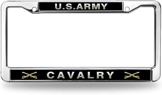 US Army Cavalry License Plate Frame Military US Army Support Scratch-Resistant License Plate Frame US Army Veteran License Plate Frame for Veterans