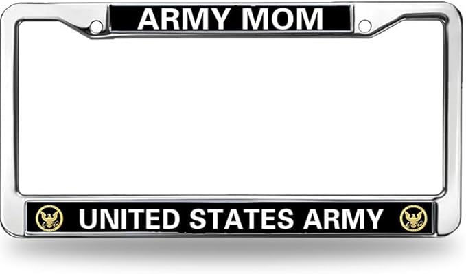 Army Mom Pride License Plate Frame Metal US Army Mom Support Stylish License Plate Frame US Army Heroism License Plate Frame for Veterans