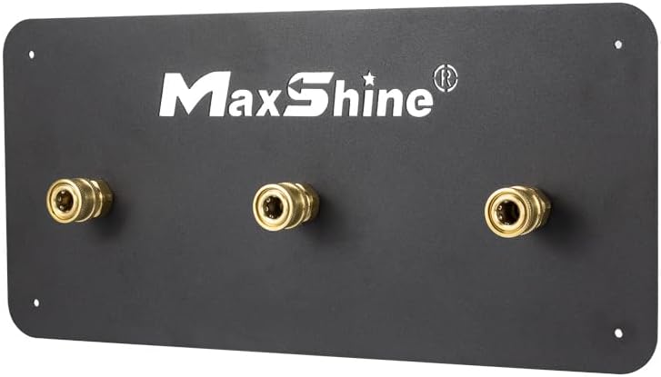 Maxshine Universal Foam Cannon Holder – Wall-Mounted Organizer for Garage & Mobile Detailing – Holds 3 Foam Cannons & Spray Bottles – Compatible with 1/4” Quick Connect