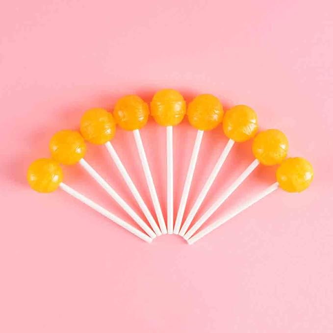 Dum Dums Peach Mango Lollipops - Bulk Candy Bag with Lollipops Individually Wrapped, Single Flavor Gourmet Suckers - 50 Count