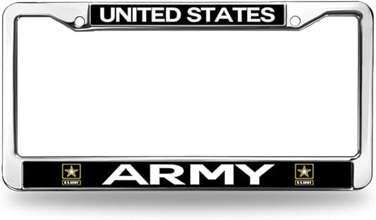 United States Army License Plate Frame for Car Lovers US Veteran Superhero Custom US Army Pride Rust-Proof License Plate Frame